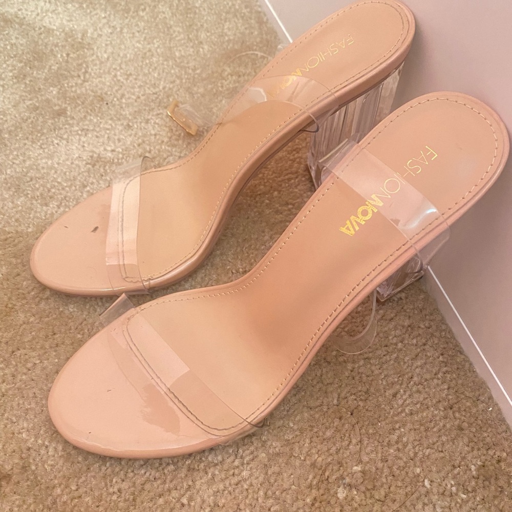 Slight worn clear heels